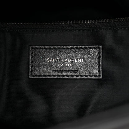 Saint Laurent Lambskin Quilted Medium Loulou Puffer Monogram Chain Satchel Black 6 of 9