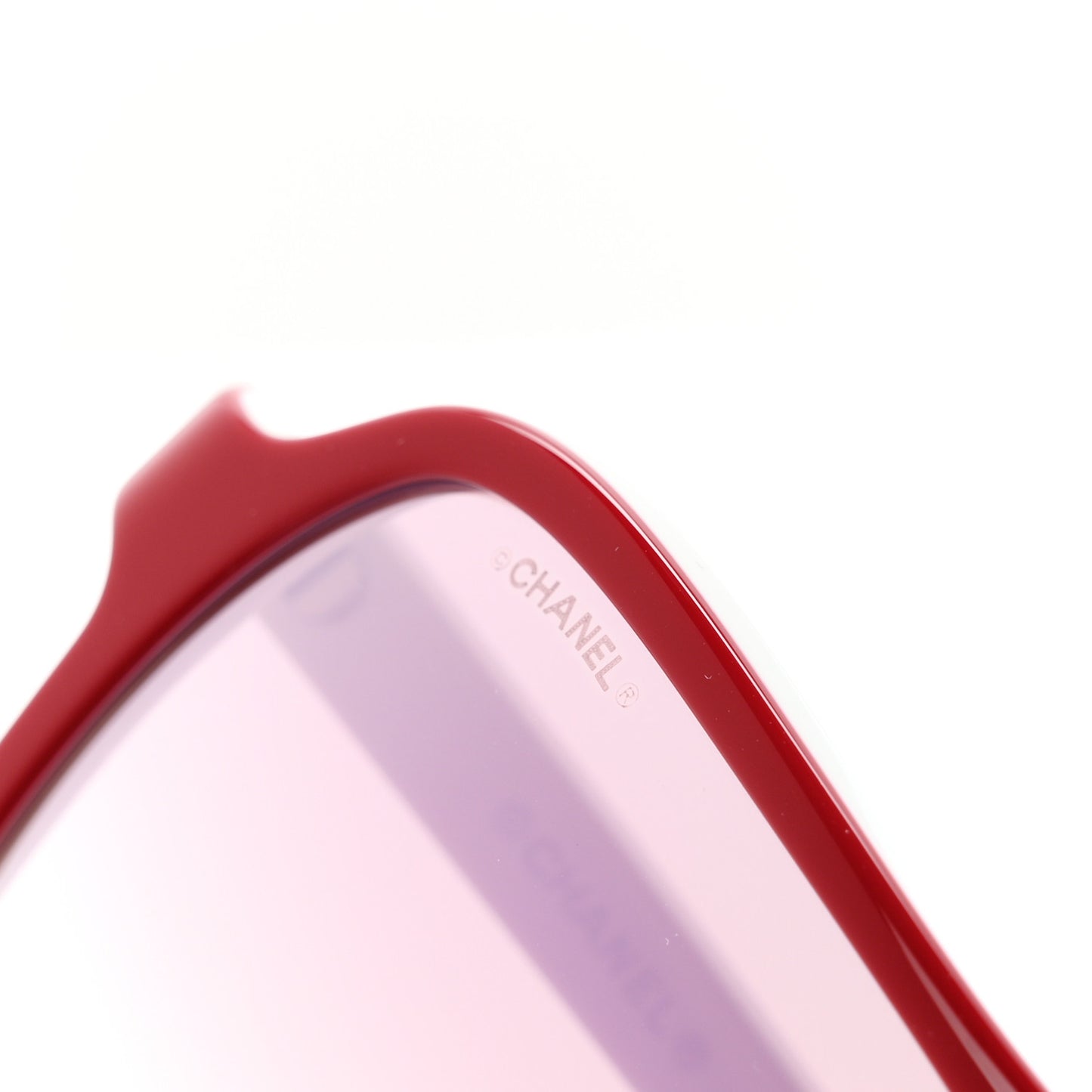 Acetate Shield Quilted Sunglasses 71655A White Red
