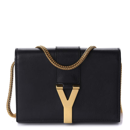 Saint Laurent Calfskin Mini Y Ligne Crossbody Pochette Bag Black 1 of 12