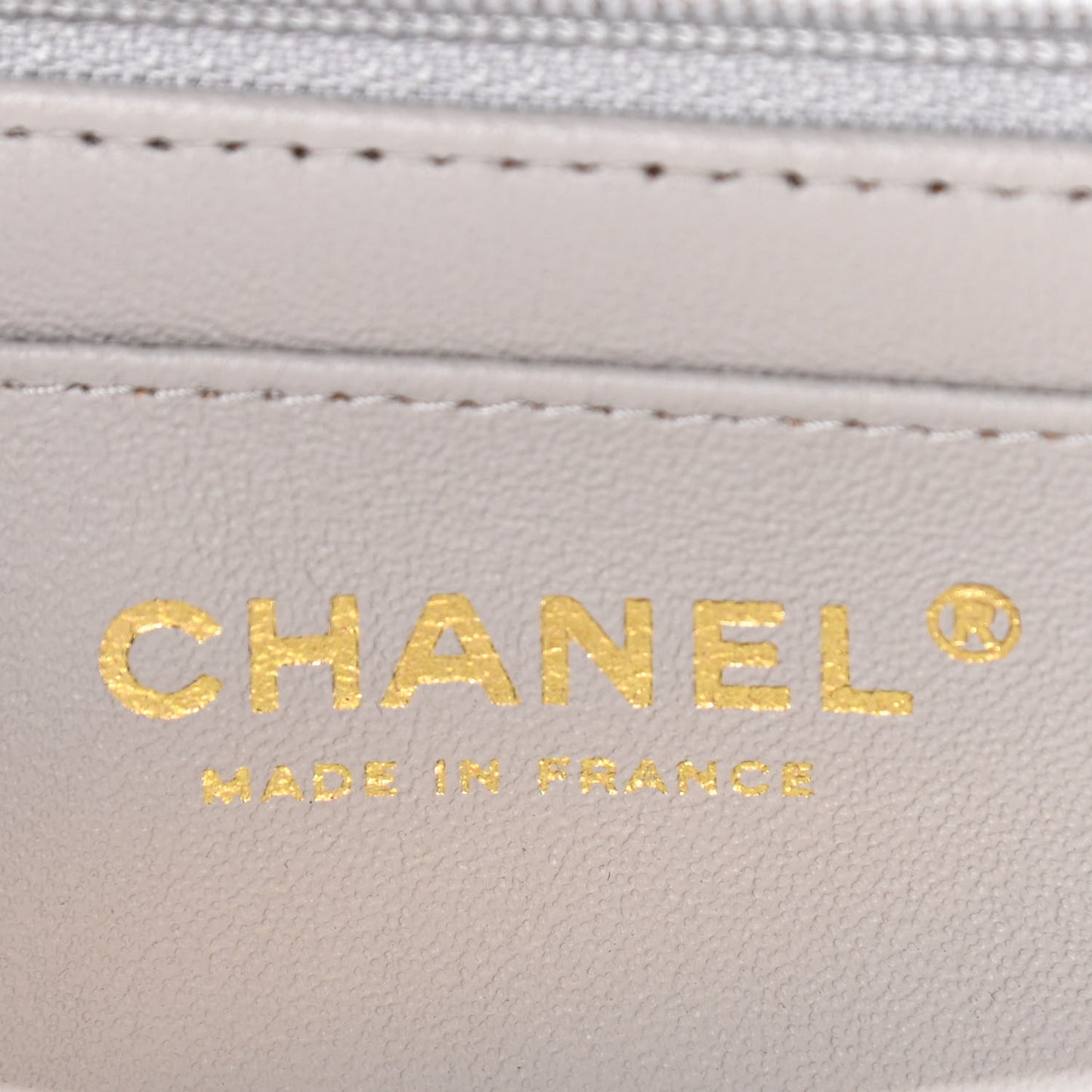 Lambskin Quilted Mini Top Handle Rectangular Flap Grey