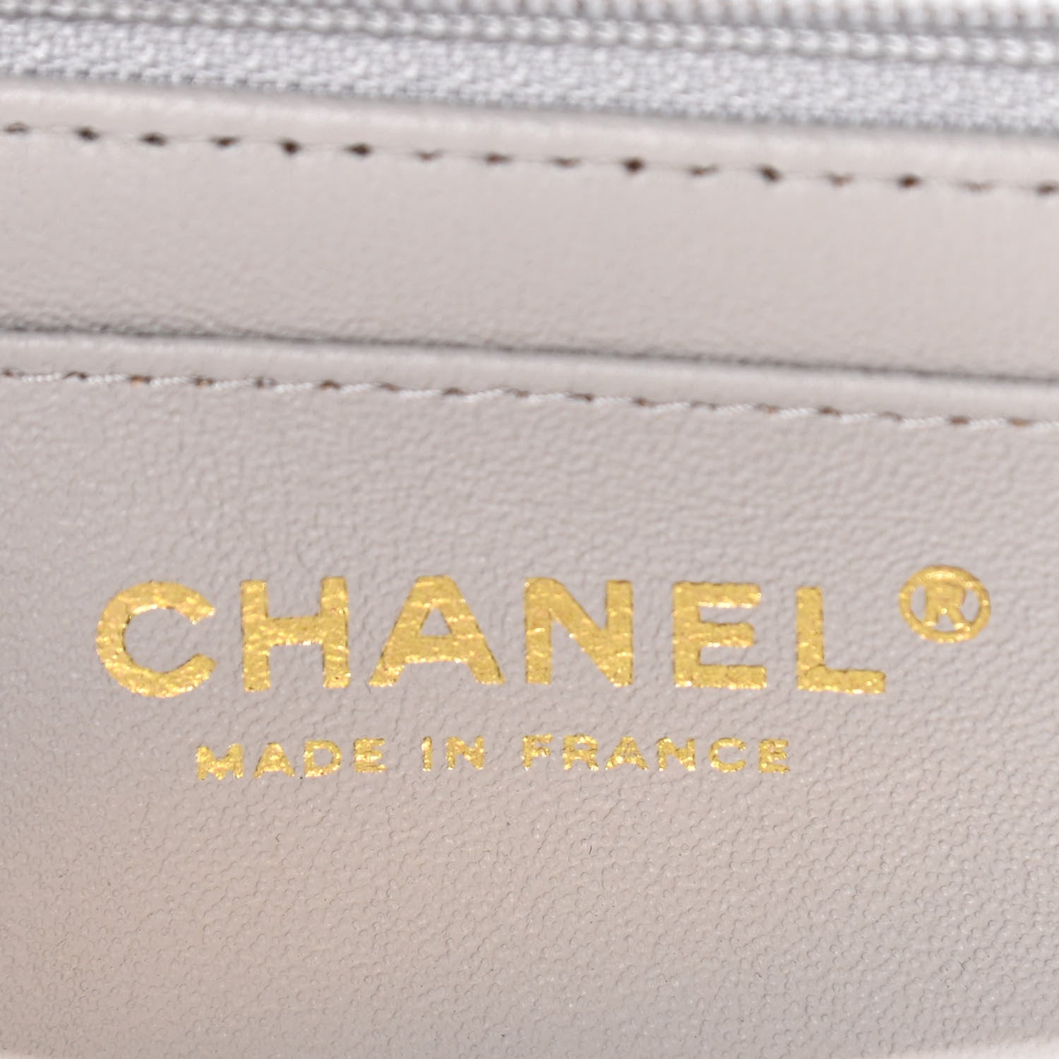 Chanel Lambskin Quilted Mini Top Handle Rectangular Flap Grey 6 of 9
