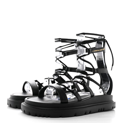 Christian Dior Calfskin Abbesse Sandal 37 Black 3 of 9