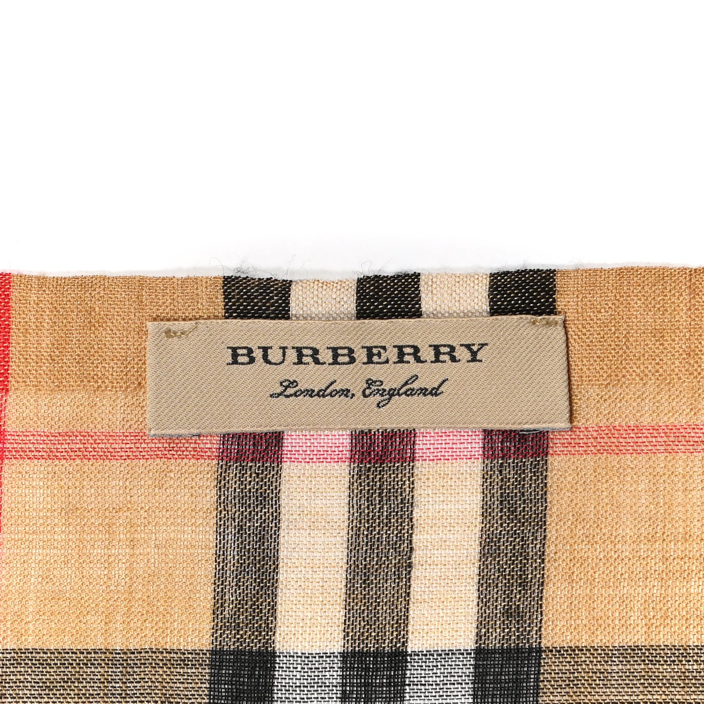 Wool Silk Icon Stripe Vintage Check Lightweight Scarf Archive Beige