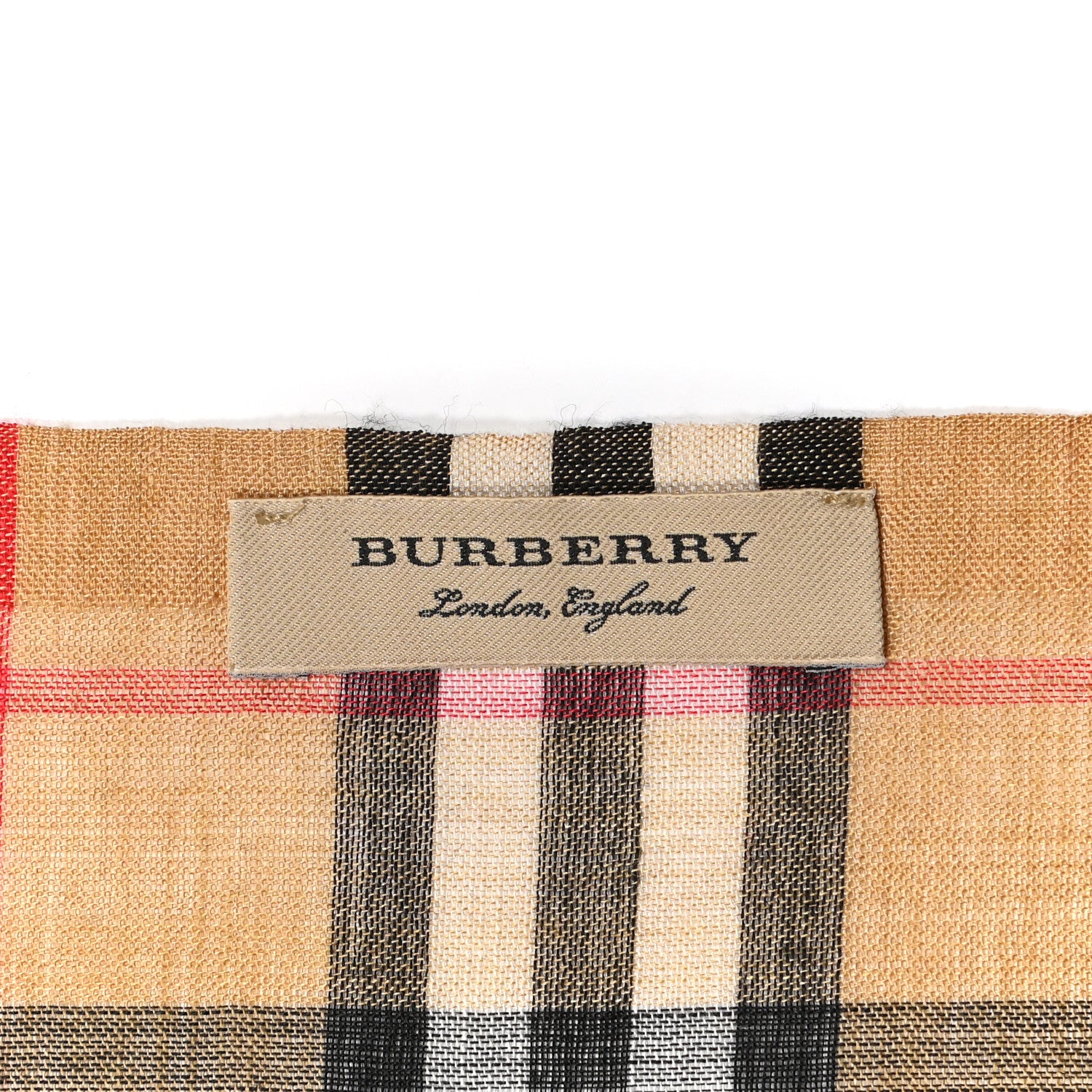 Burberry Wool Silk Icon Stripe Vintage Check Lightweight Scarf Archive Beige 3 of 4