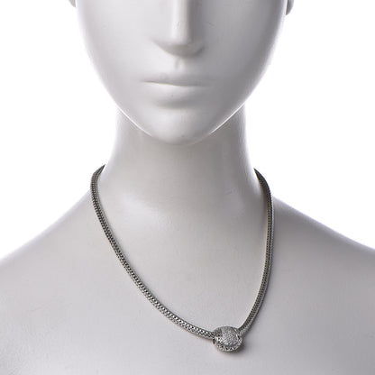 John Hardy Sterling Silver Diamond Half Ball Pendant Necklace 2 of 8