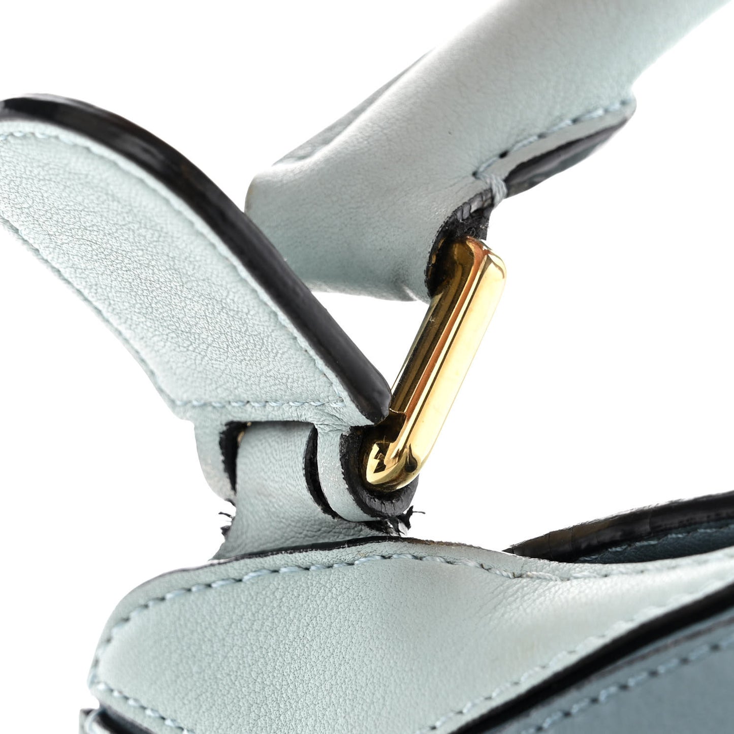 Calfskin Medium Puzzle Bag Aqua