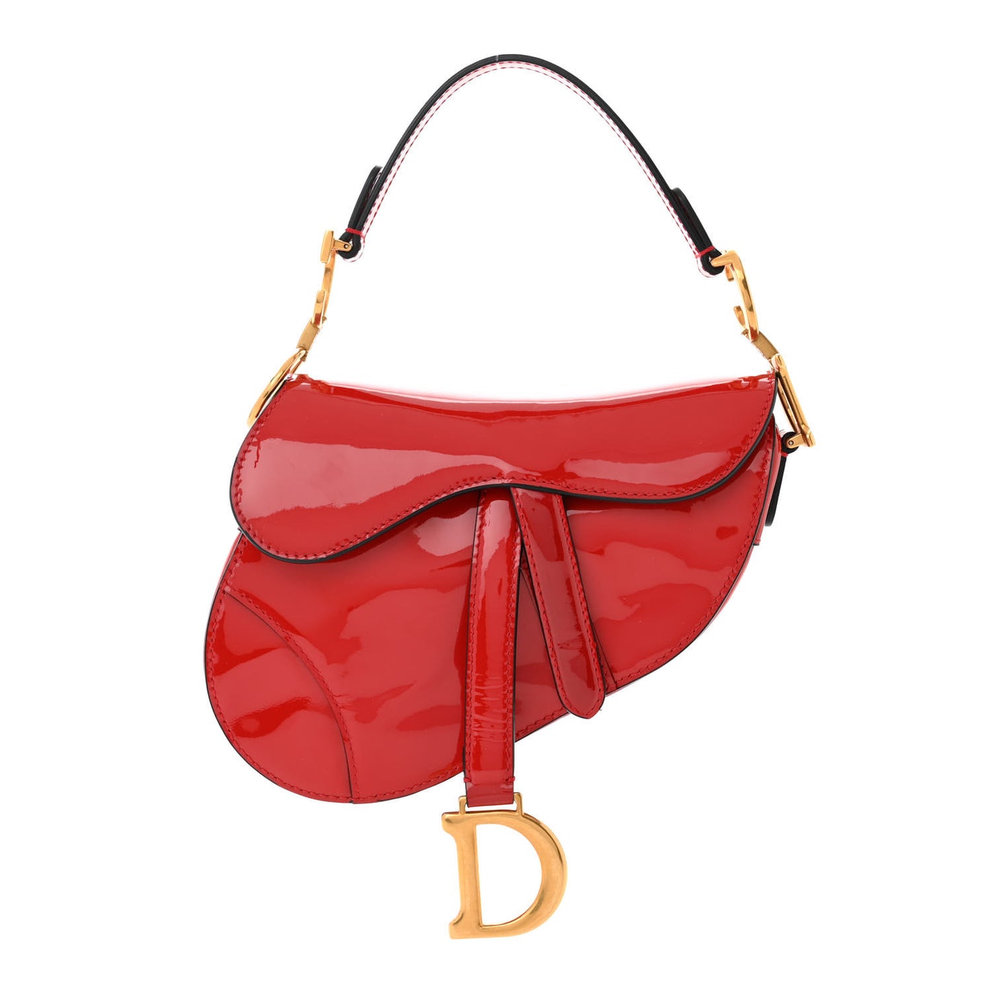 Patent Mini Saddle Bag Red