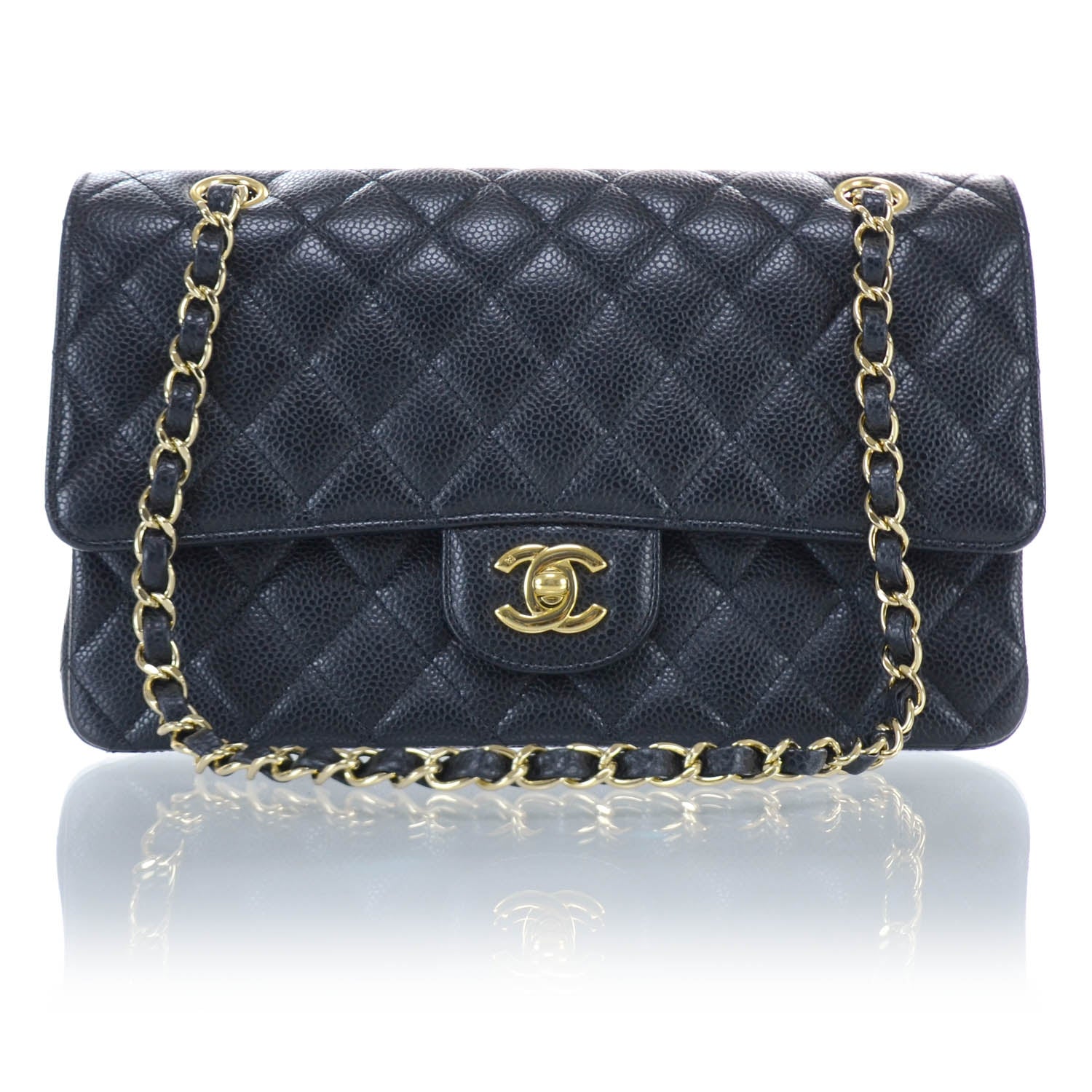 Chanel Caviar Quilted Medium Double Flap Black 1 of 12