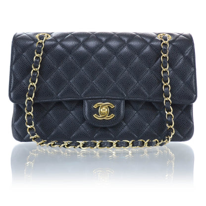 Chanel Caviar Quilted Medium Double Flap Black 1 of 12