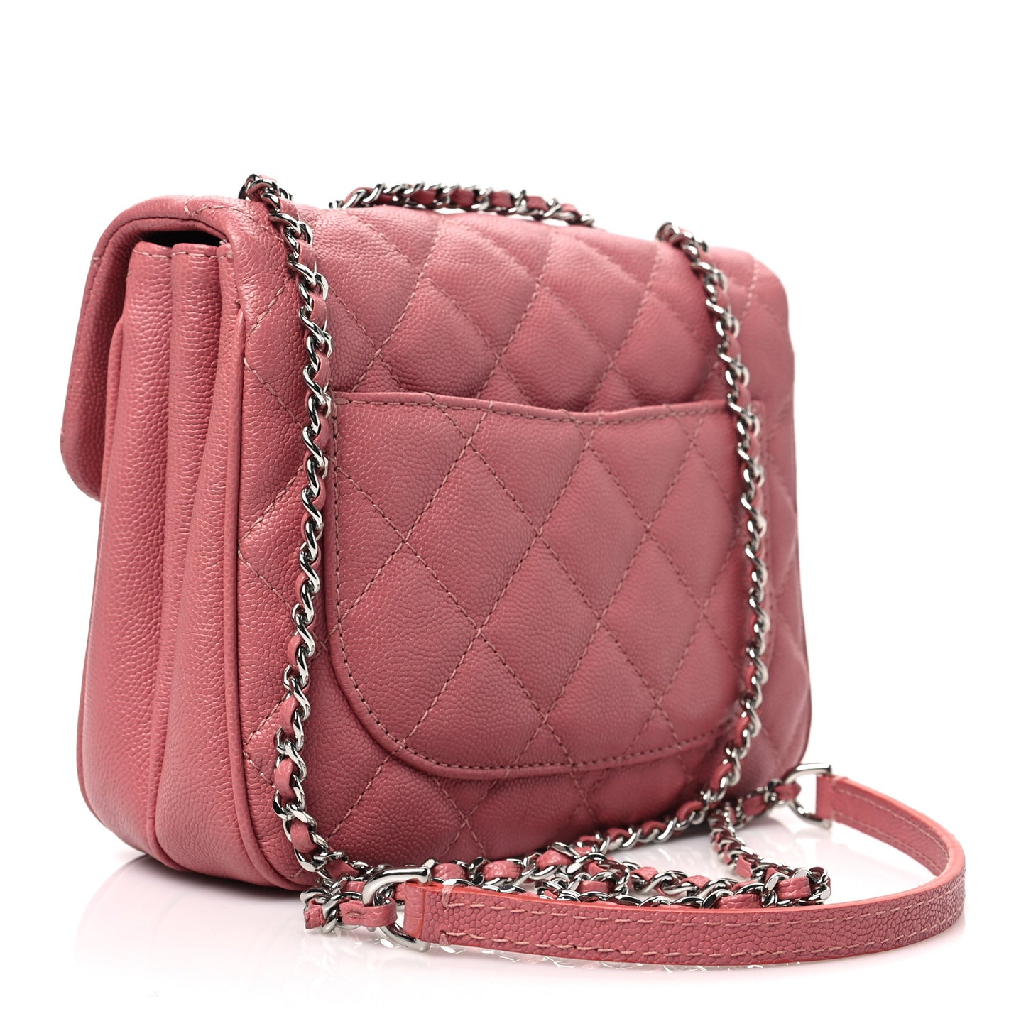 Caviar Quilted Small Urban Companion Flap Pink