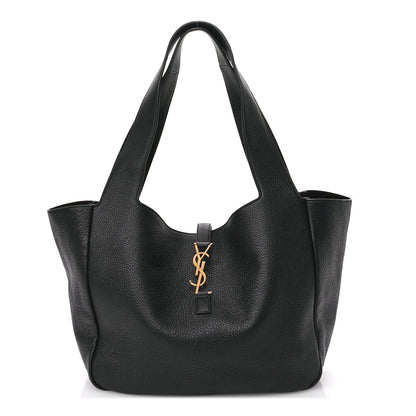 Saint Laurent Grained Deerskin Bea Tote Black 1 of 10
