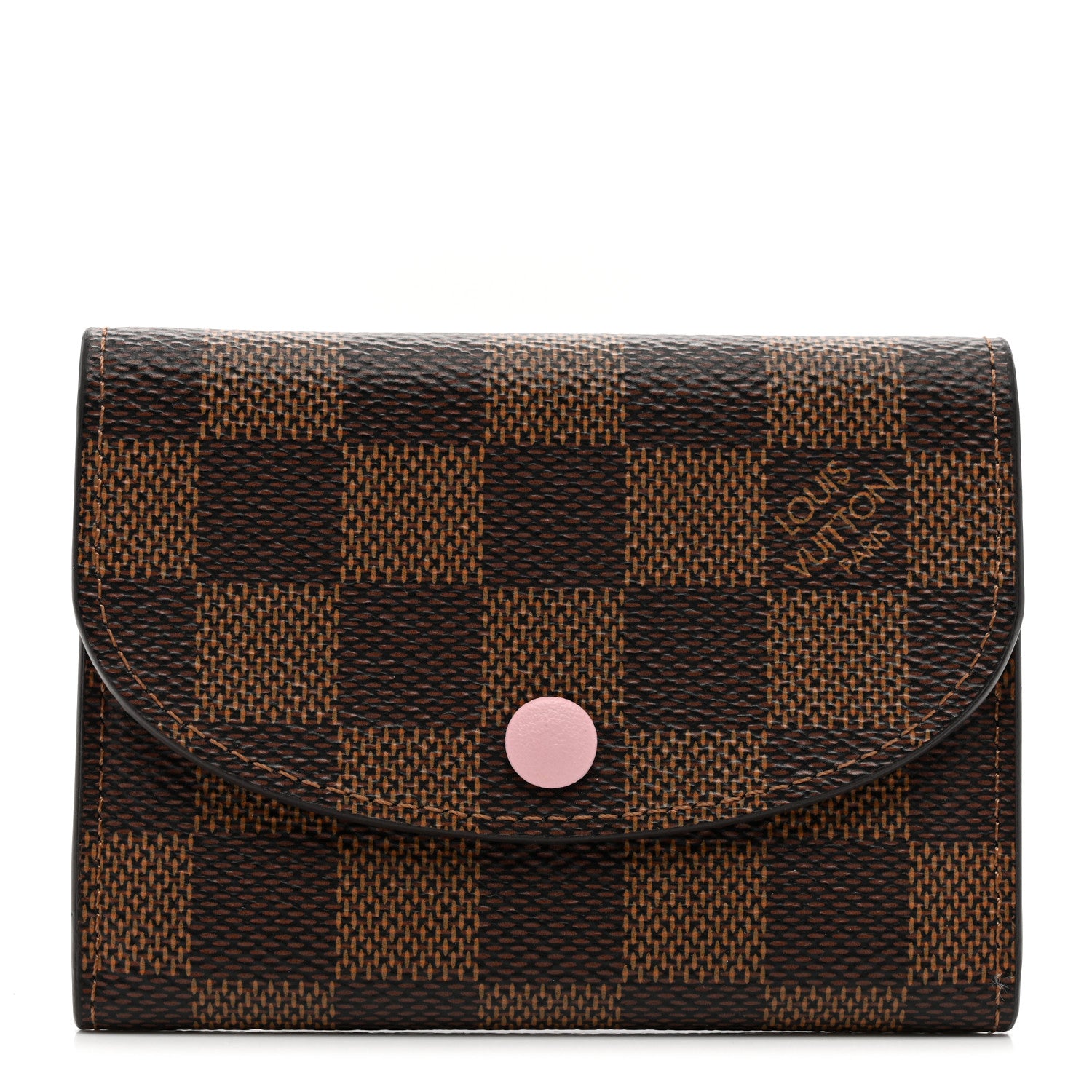 Louis Vuitton Damier Ebene Rosalie Coin Purse Rose Ballerine 1 of 8