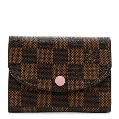 Louis Vuitton Damier Ebene Rosalie Coin Purse Rose Ballerine 1 of 8