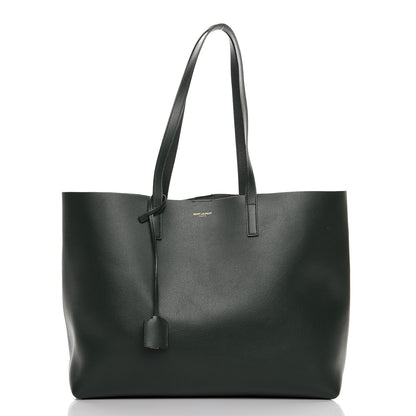 Saint Laurent Calfskin Large Shopping Tote Dark Green 3 of 8
