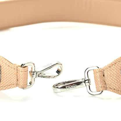 Fendi Raffia Crystal Floral Strap You Beige Navy 3 of 4