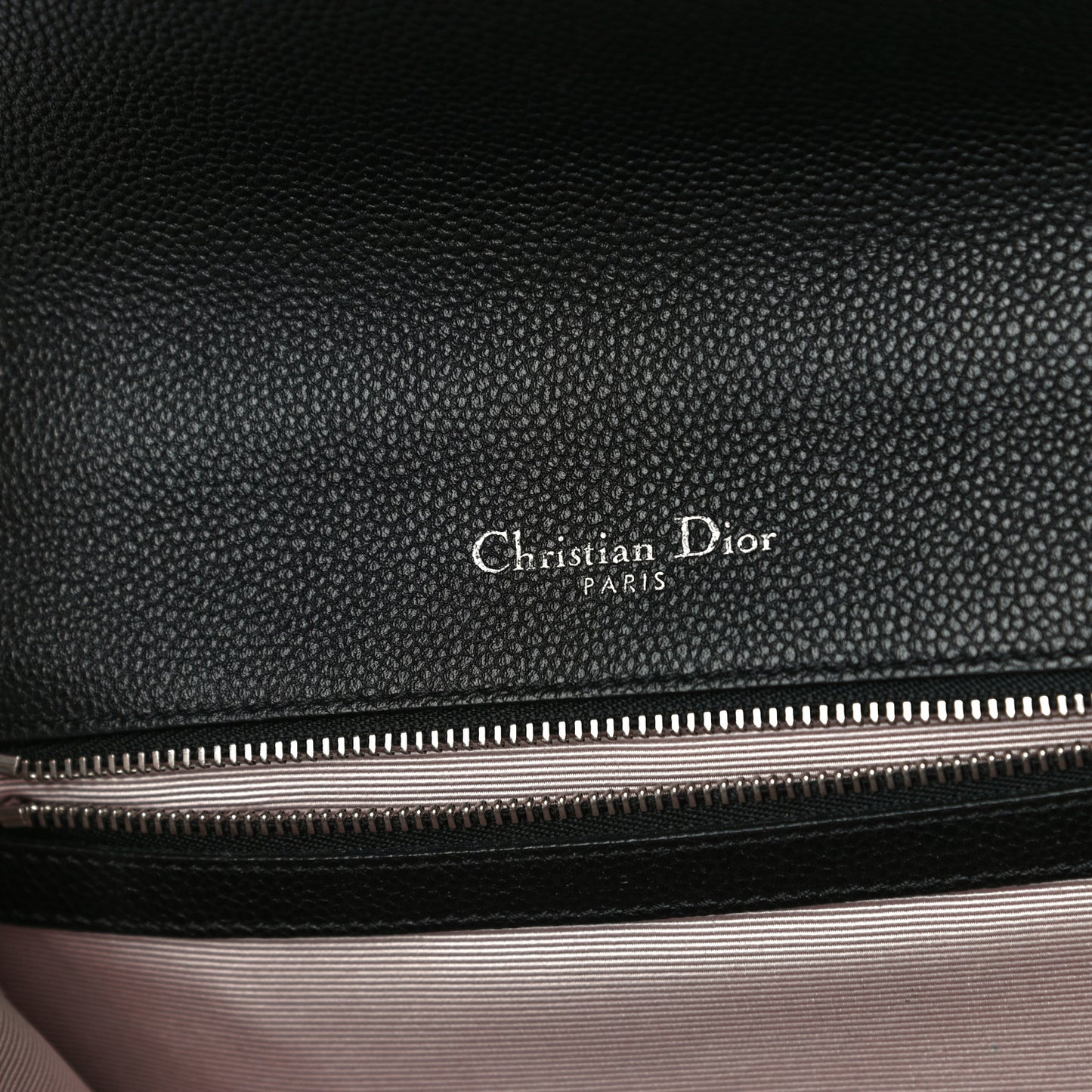 Grained Calfskin Medium Diorama Flap Bag Black