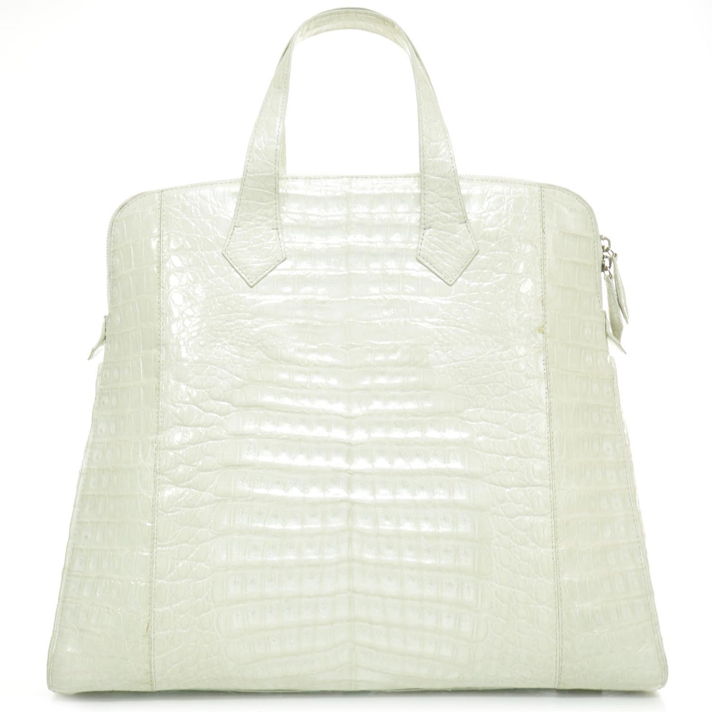 Crocodile Tote White