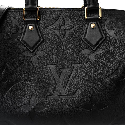 Louis Vuitton Empreinte Monogram Giant Speedy Bandouliere 25 Black 7 of 9