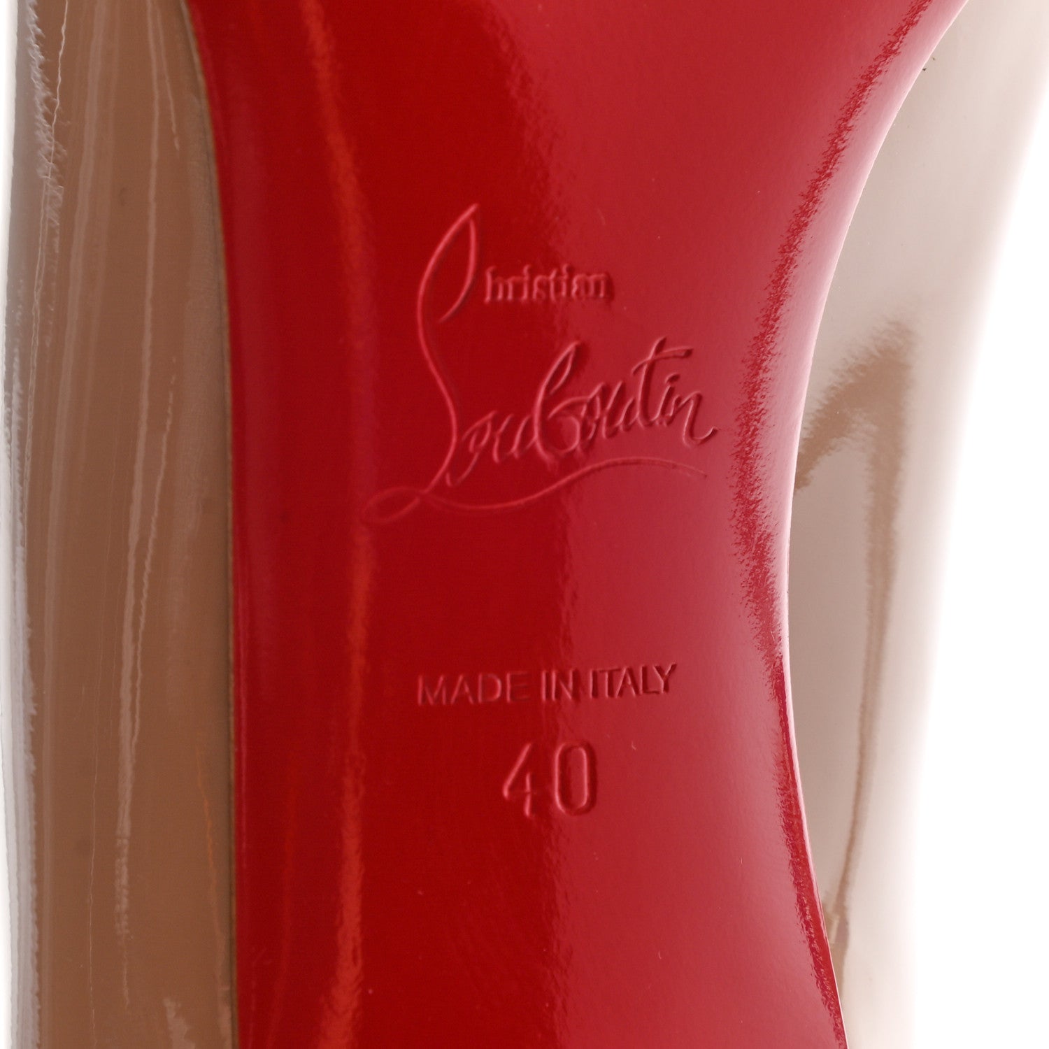 Christian Louboutin Patent Pigalle Follies 55 Pumps 40 Nude 6 of 8