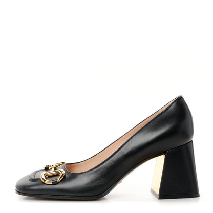 Gucci Malaga Kid Horsebit 75mm Pumps 39 Black 1 of 11
