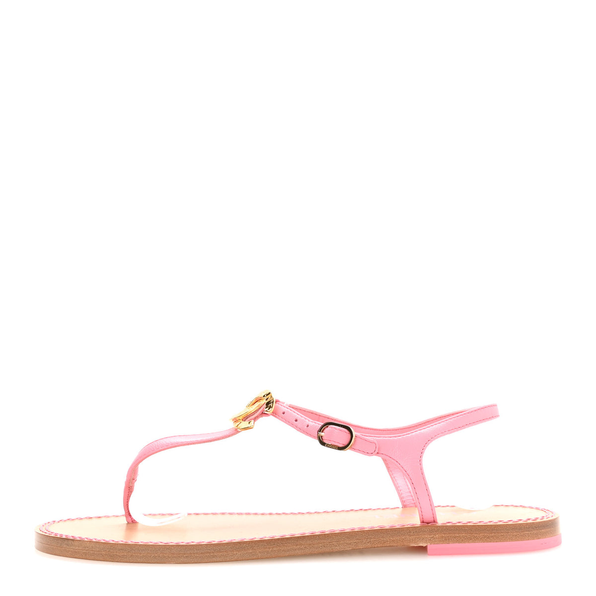 Chanel Lambskin CC Thong Sandals 39 Pink 1 of 8