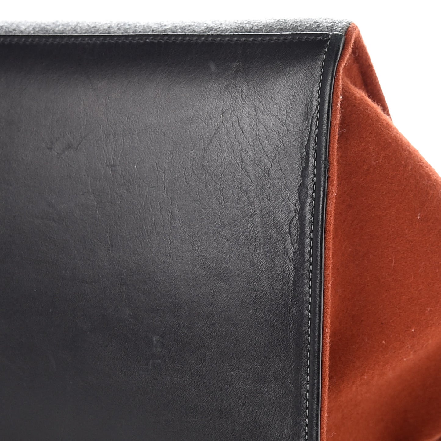 Felt Smooth Calfskin Tri-color Medium Trapeze Brick