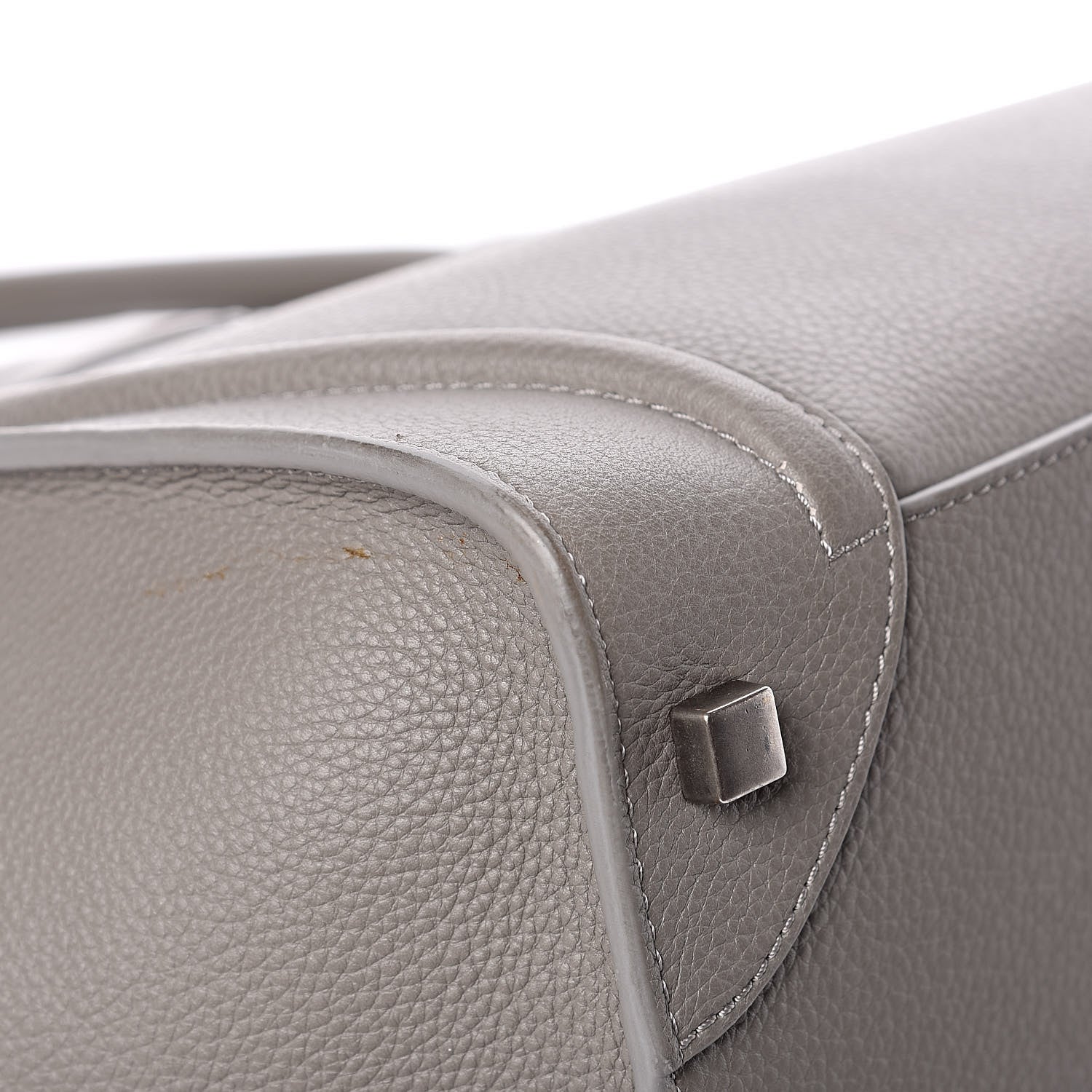 Celine Drummed Calfskin Mini Luggage Souris 14 of 16