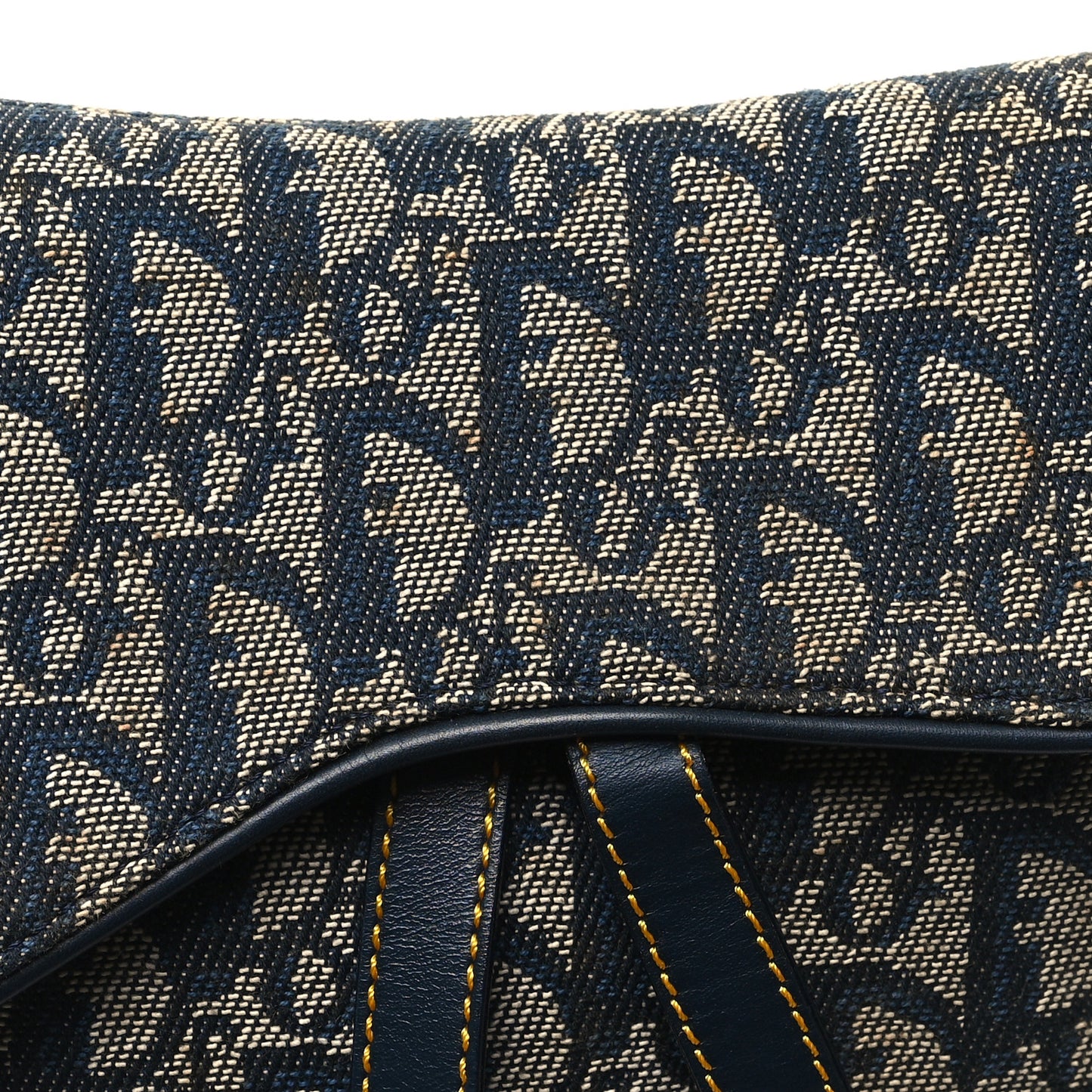 Monogram Double Saddle Bag Navy Blue