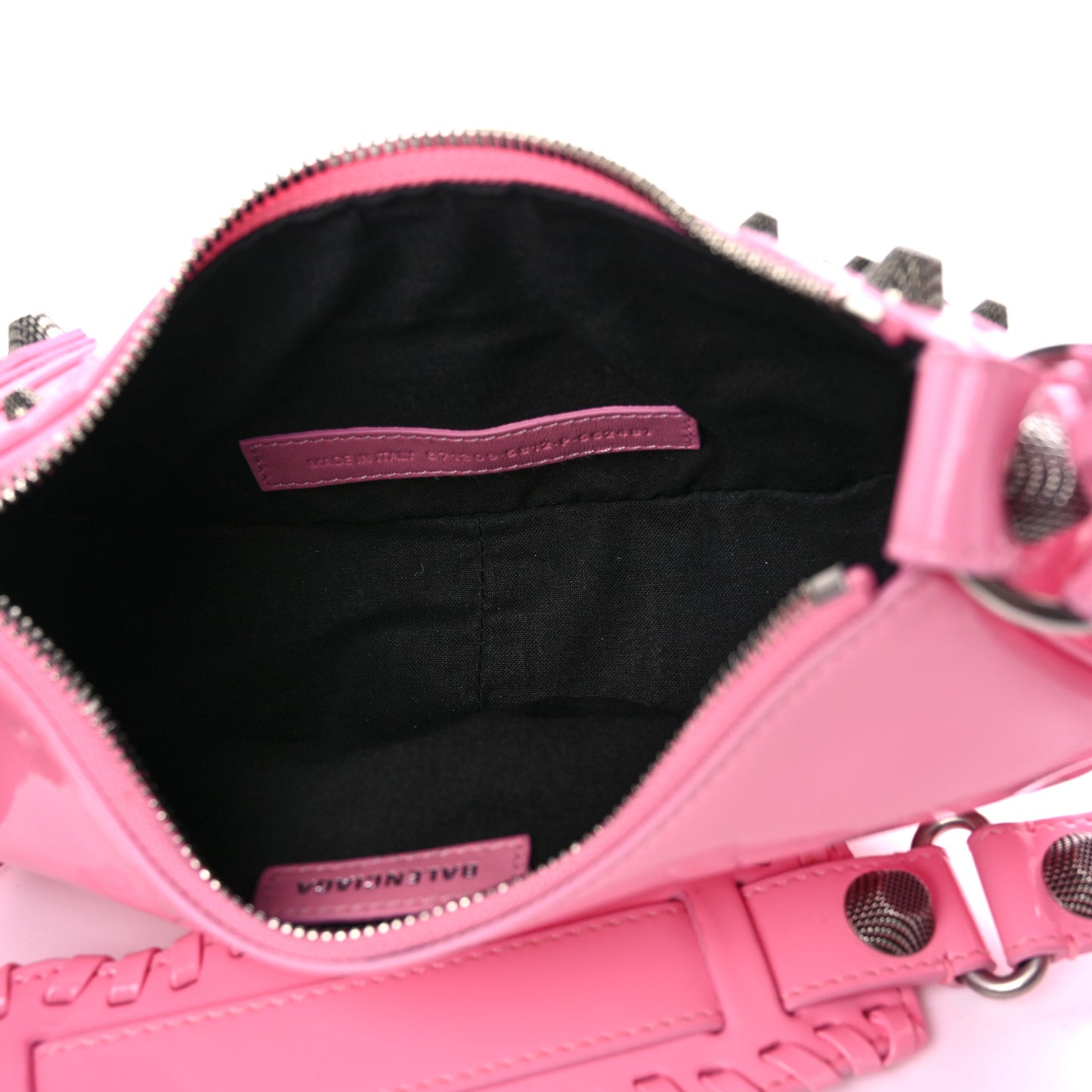 Patent Faux Leather Le Cagole Shoulder Bag XS Sweet Pink