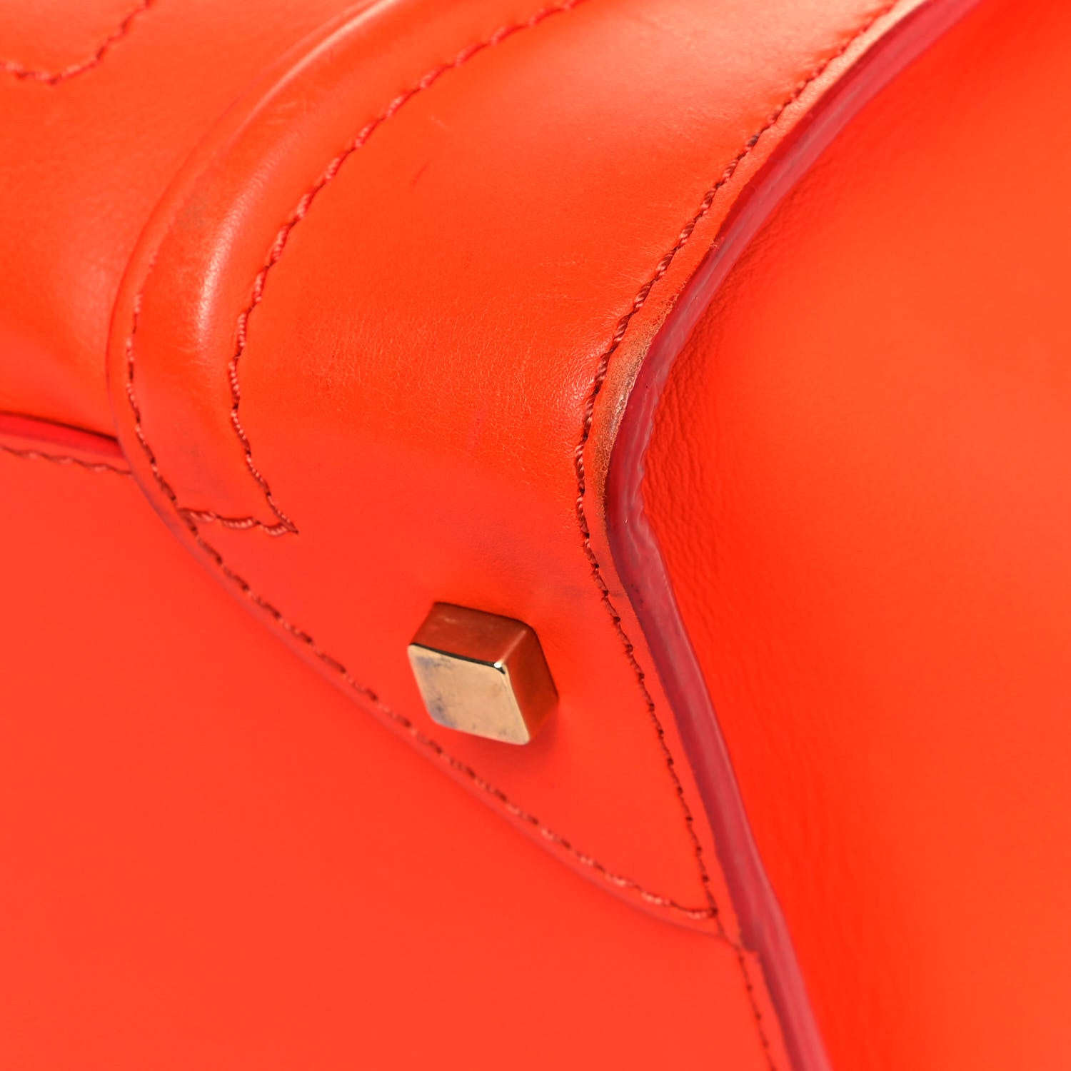 Celine Smooth Calfskin Mini Luggage Orange 5 of 26