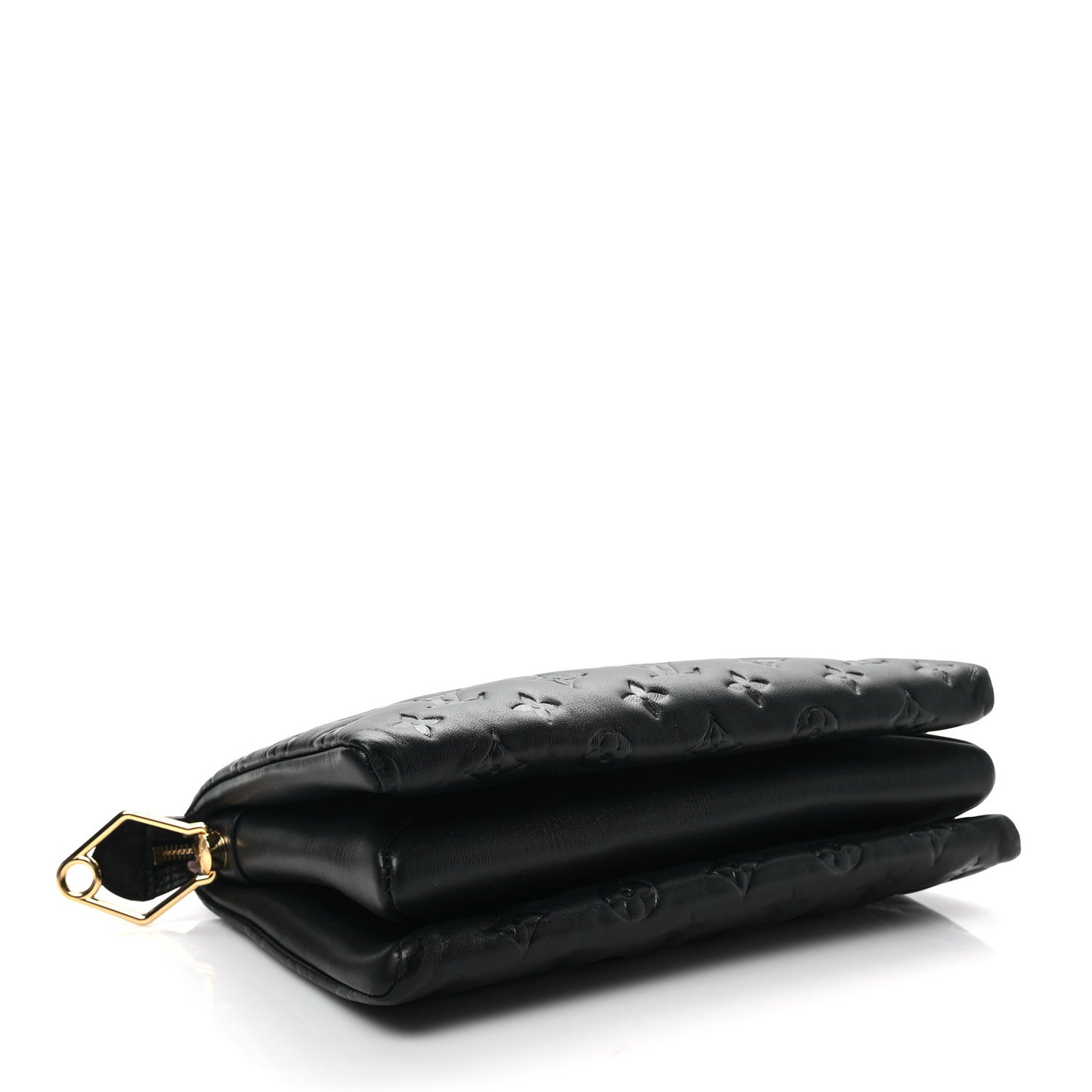 Lambskin Embossed Monogram Coussin PM Black