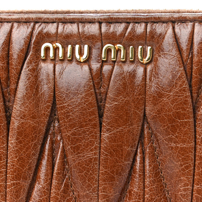 Miu Miu Matelasse Zip Around Wallet Brown 15 of 24