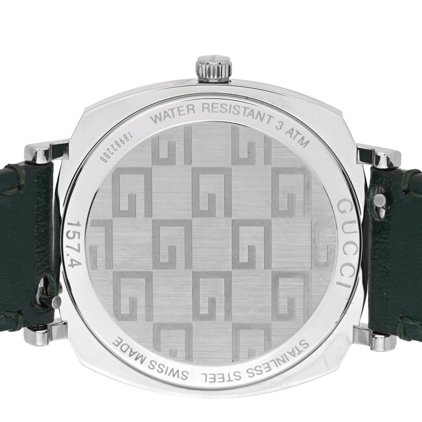 Stainless Steel Calfskin 35mm Grip Quartz Watch Green