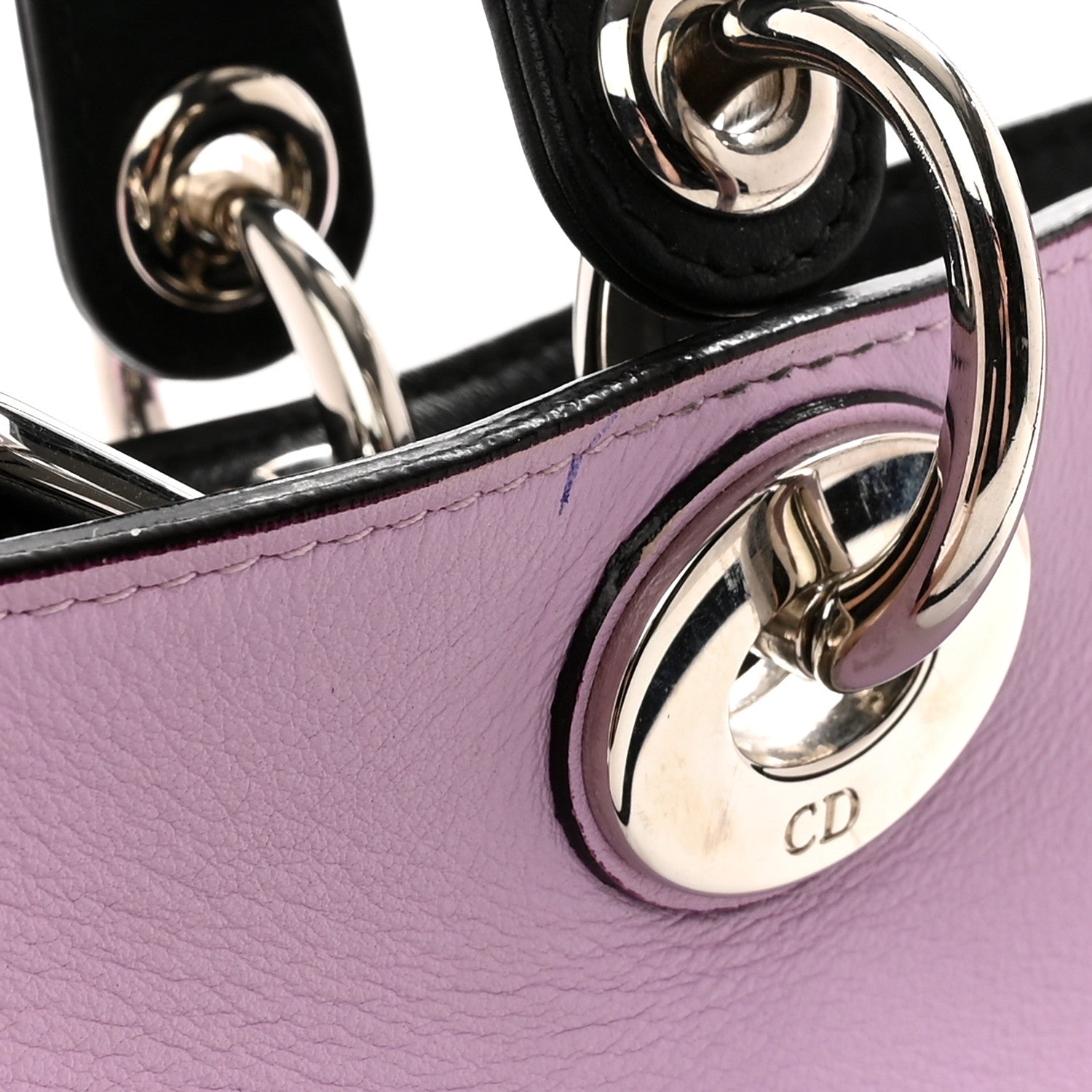 Christian Dior Smooth Calfskin Medium Diorissimo Tote Pink Fuchsia Black 15 of 20