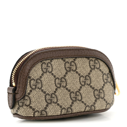 Gucci GG Supreme Monogram Web Ophidia Dome Key Pouch Beige New Acero 3 of 10