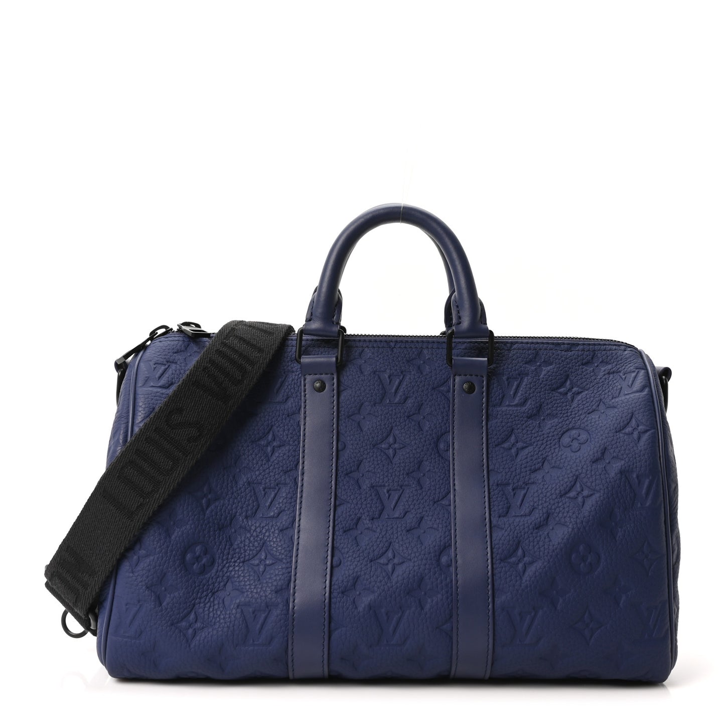Monogram Taurillon Keepall Bandouliere 35 Blue