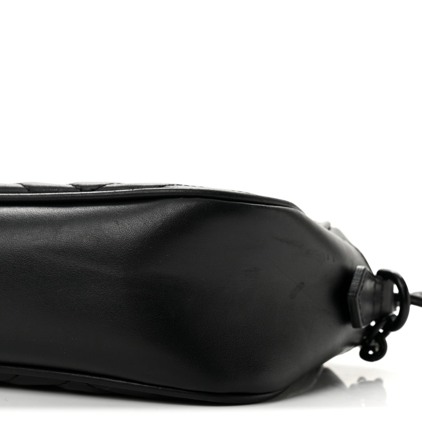Calfskin Matelasse Monochrome Small GG Marmont Chain Shoulder Bag Black