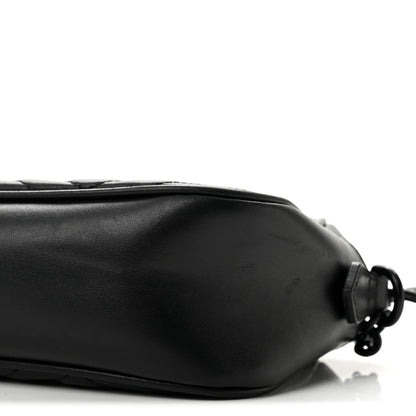 Gucci Calfskin Matelasse Monochrome Small GG Marmont Chain Shoulder Bag Black 9 of 12