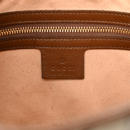 Gucci GG Supreme Monogram Azalea Calfskin Web Small Jackie 1961 Hobo Beige Ebony Brown Sugar 6 of 15