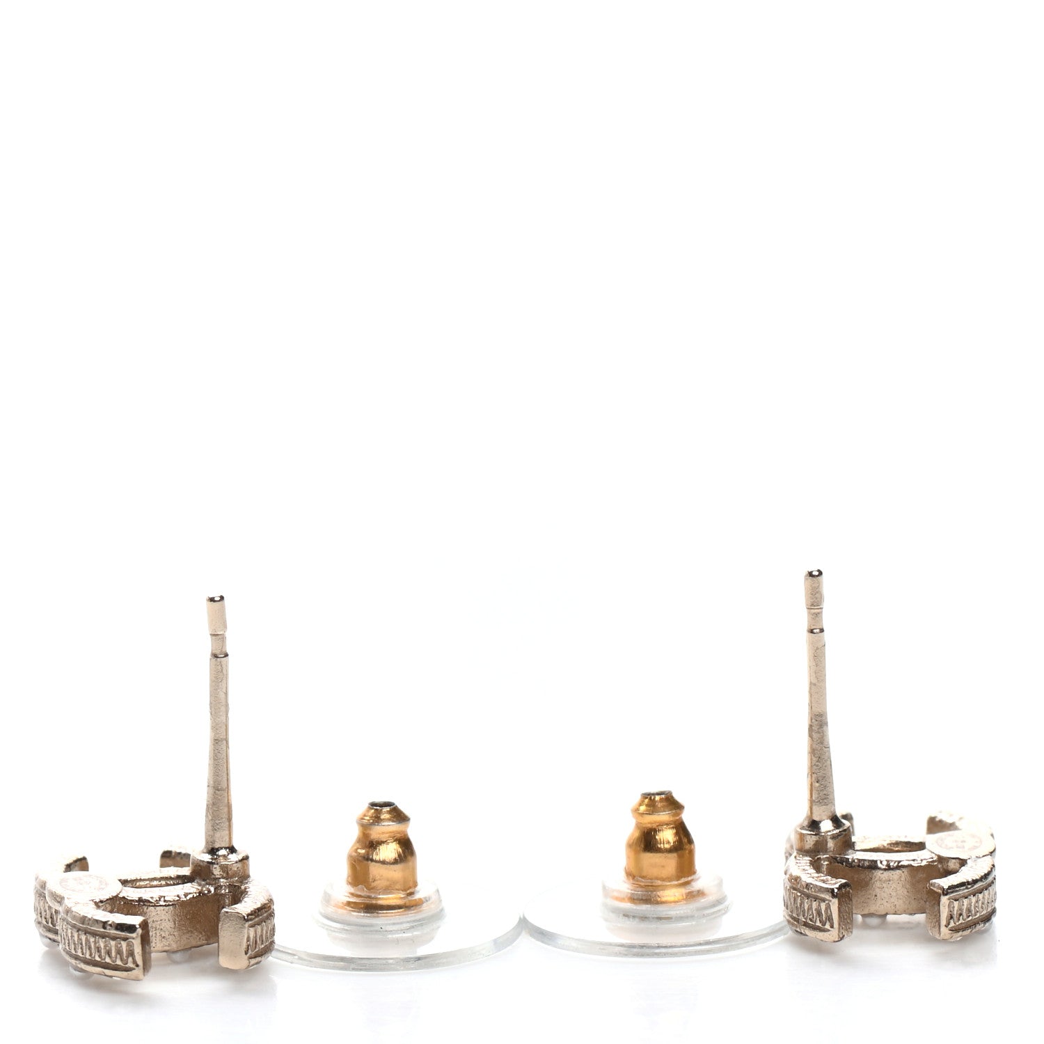 Chanel Pearl Crystal CC Earrings Gold 3 of 5