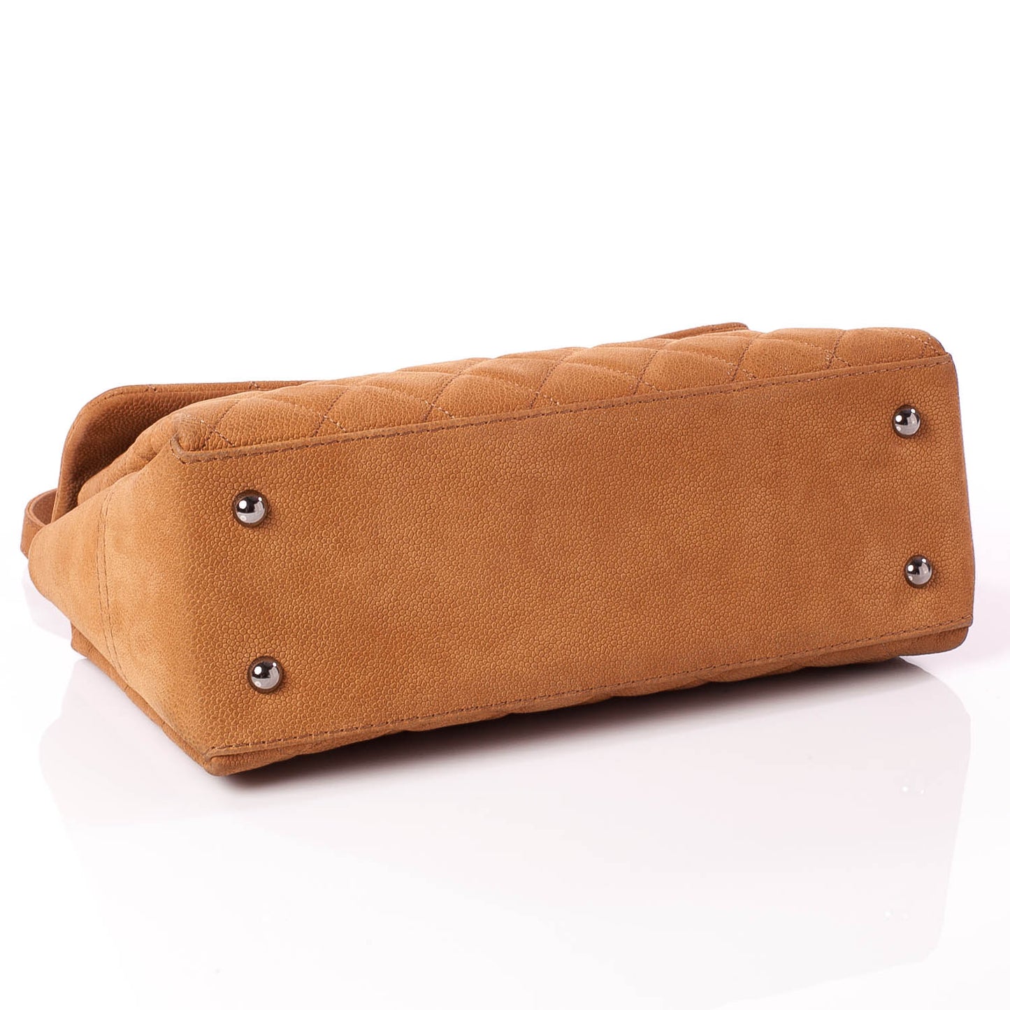 Iridescent Caviar Medium Lady Pearly Flap Beige