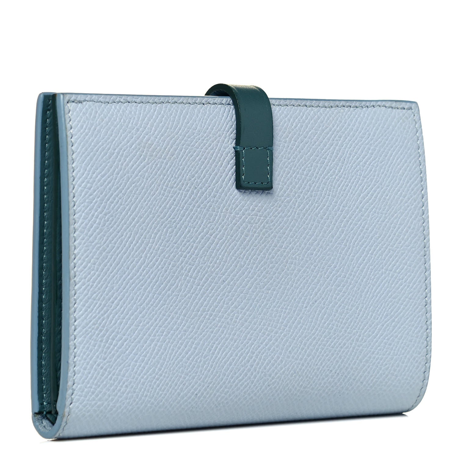 Celine Grained Calfskin Medium Multifunction Strap Wallet Pale Blue 3 of 8