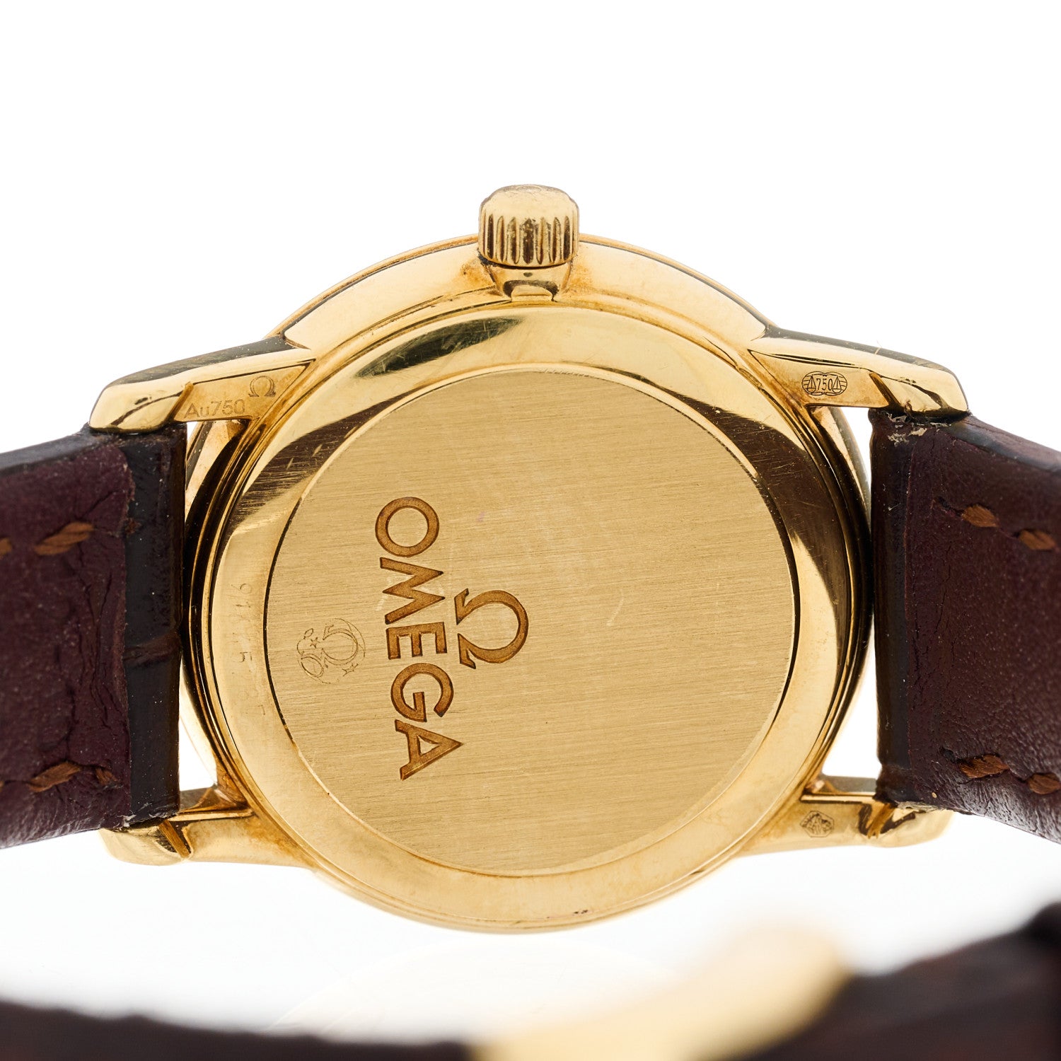 Omega 18K Yellow Gold Alligator Mother of Pearl 22mm De Ville Prestige Quartz Watch 4693.71.02 4 of 4
