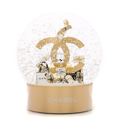 Chanel Glass CC Shopping Bag Snow Globe Gold 3 of 7