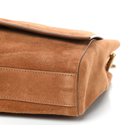 Saint Laurent Smooth Calfskin Suede Medium Reversible Monogram Kate Satchel Light Ochre 10 of 12