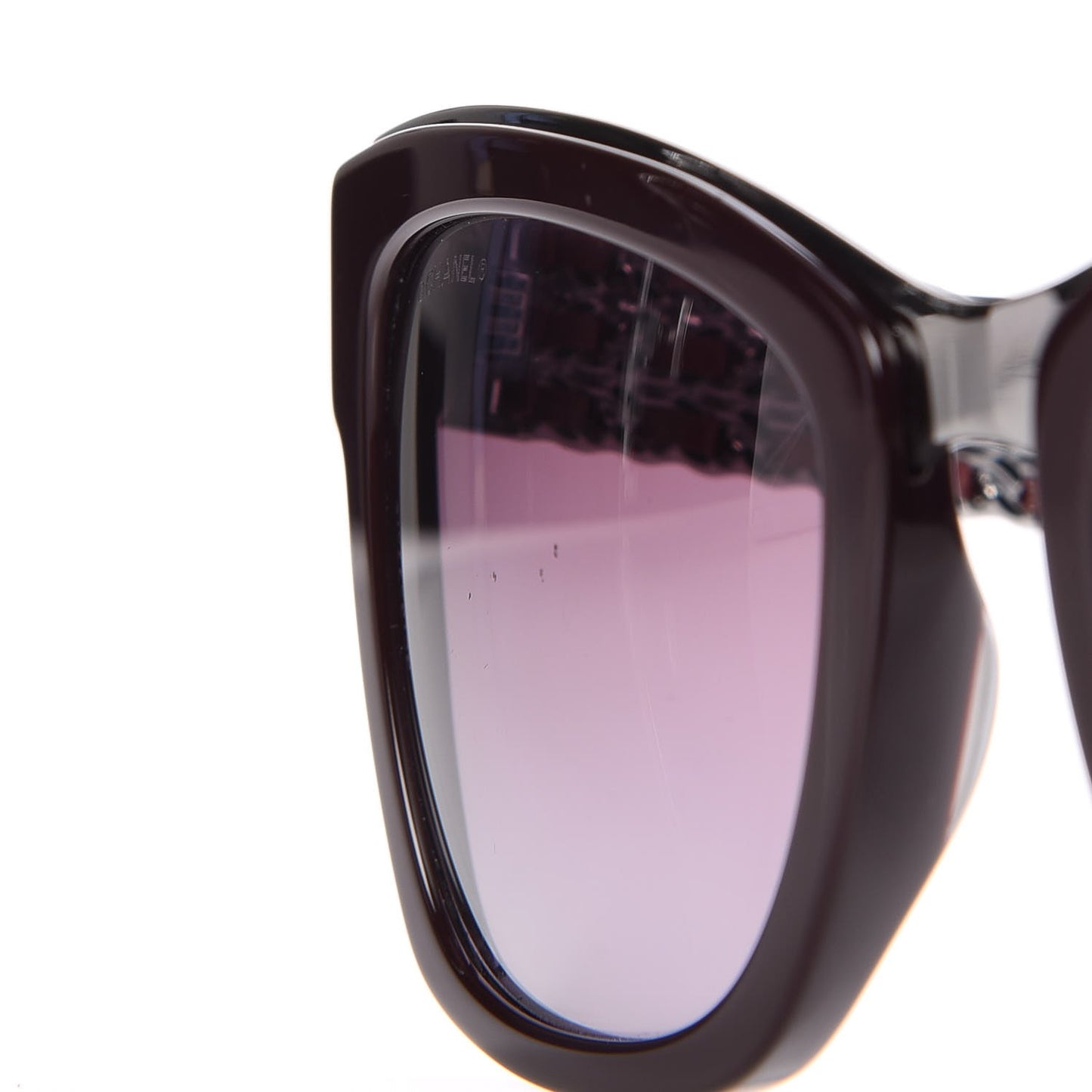 Square Chain Sunglasses 5362-Q-A Burgundy