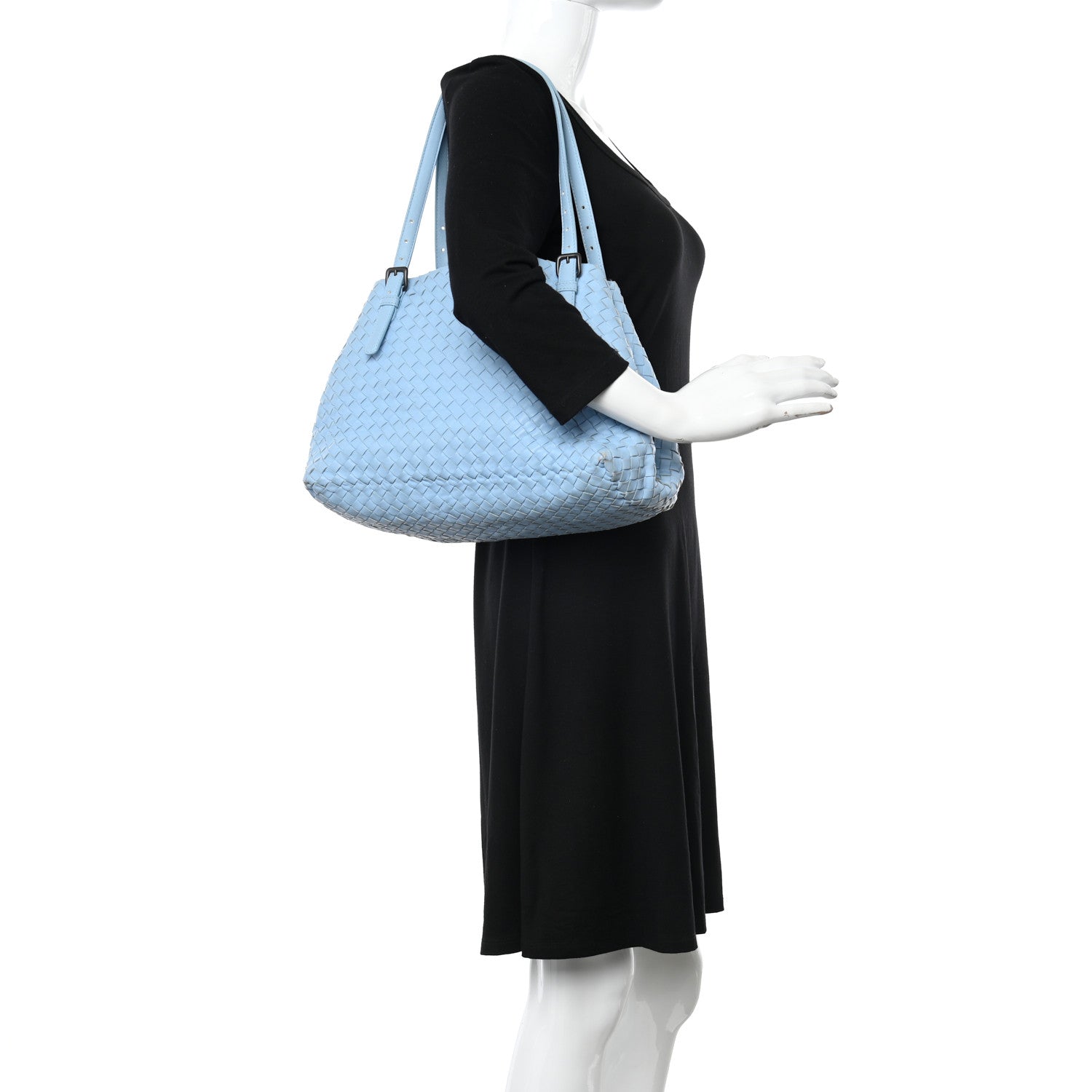 Bottega Veneta Intrecciato Medium A Shape Seamless Tote Topazio 2 of 10