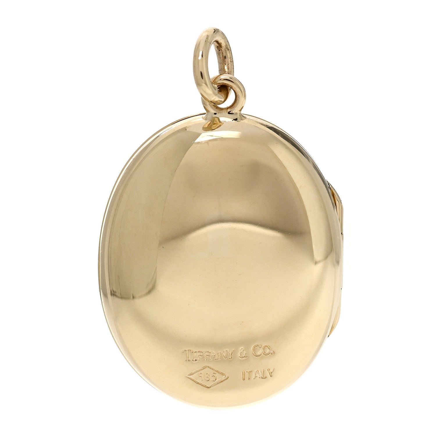 Tiffany 14K Yellow Gold Large Oval Locket Pendant 3 of 6