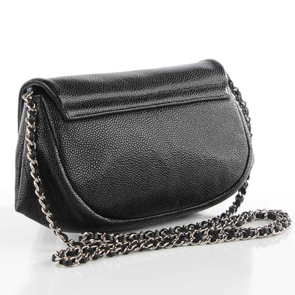 Chanel Caviar Half Moon Wallet On Chain WOC Black 3 of 9