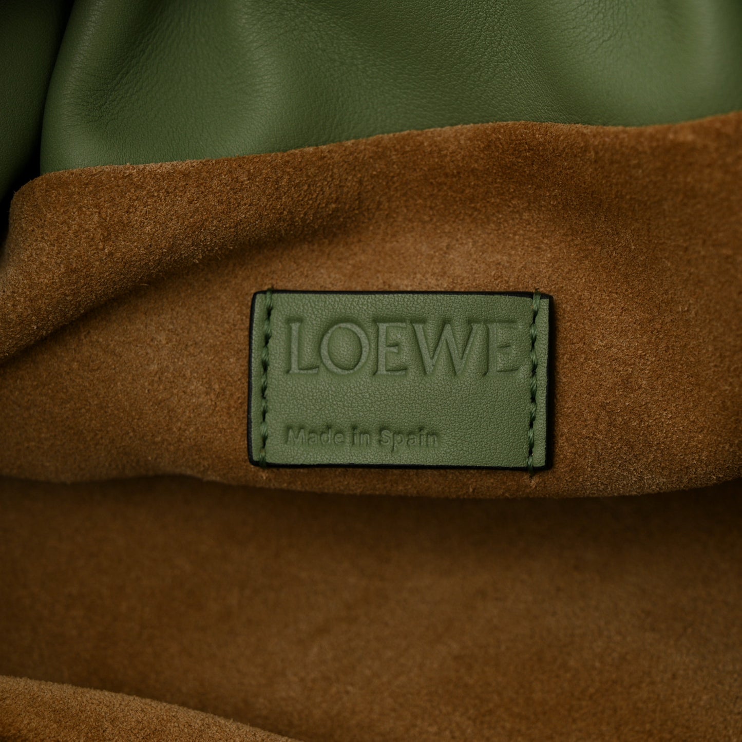 Calfskin Small Flamenco Knot Bag Avocado Green